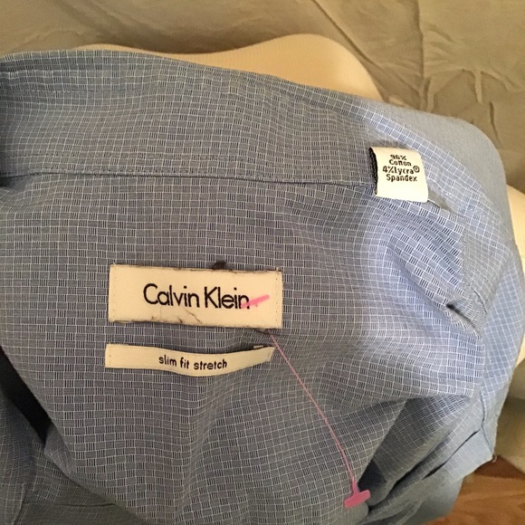 Men’s Calvin Klein Button Up Shirt-Size 17 (32/33) - Picture 3 of 4